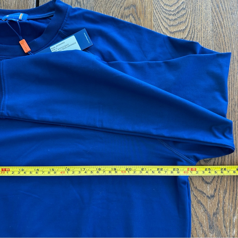 NWT Stitch Golf Crew Neck Sweater Pullover Casual Royal Blue Size Large Men's - Picture 8 of 9